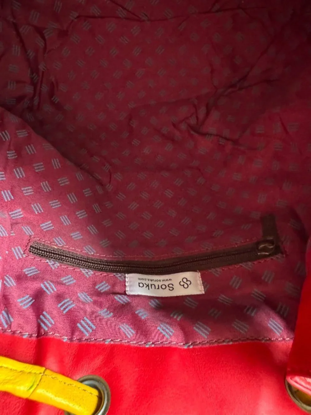 NWT Soruka Giraffe Print Leather Bucket Bag